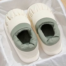 다운 면화 슬리퍼 가을겨울, 38-39) 화이트 다운 방수