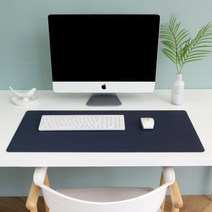 트윈컬러 데스크매트 800x400 가죽 양면사용 트윈매트-그레이블랙