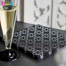 듀니냅킨 33x33 20매 176986 Sati Black/duni/식탁매트/칵테일냅킨/파티용냅킨/디너냅킨, 20매입_176986