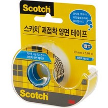 스카치 재접착 양면테이프 238 19mmX5.08M 3M, 없음