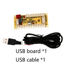 아케이드 제로 지연 USB 케이블 보드 컨트롤러 PC 및 라즈베리 파이 컨트롤 + 4 핀, [1] board usb
