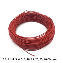 모든 크기 저전압 5V 12V 24V 36V 48V 전기 DIY 자동차 난방 시트 담요 따뜻한 와이어 불소 플라스틱 난방, 04 4 meters_08 10 Ohm