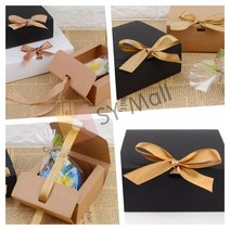 접이식 납작 선물상자 반지선물상자 주얼리선물상자 반지포장박스 악세사리선물상자 프로포즈케이스 귀걸이포, 대 - 브라운