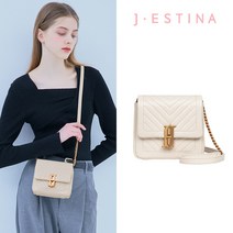 [제이에스티나 백] JOELLE QUILTING MINI 크로스 WH (JHNCHE1BS770WH010)