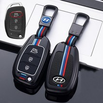 baina현대 스마트 키 케이스아반떼 투손 LF 쏘나타 I40열쇠 가방 열쇠 고리, A형3버튼 검은 색