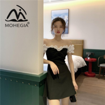 MOHEGIA 패션 미니 드레스 여성의 여름 새로운 치마