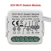 Tuya Wifi 똑똑한 빛 스위치 단위는 2 방법 통제 App 원격 제어를 지원한다 DIY 차단기 100-240V Alexa G, 03 3 Gang, 03 3 Gang