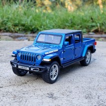JEEP 지프 랭글러 트럭 미니카 모형 1:32 다이캐스트 장난감 자동차, 단일사이즈, 지프 블루