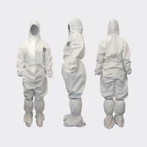 국산 레벨D 보호복 방진복 방호복 방역복 부츠커버 포함 세트 50벌, 레벨D 방역복 부츠커버 50벌 XL