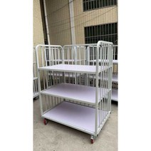 물류창고대형이동카트 의류 공장 재료 운반 망파레트, 1개, 삼층커팅카 120x80x160cm
