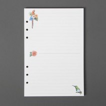 A5 6공 다이어리 속지 유선 45매 리필