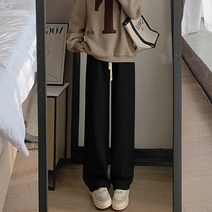 캐치펀 코듀로이 와이드 팬츠 스판 일자핏 통바지 9부 롱 2가지타입 안감없는 봄 가을 바지