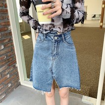 산뜻한 여 언밸런스 패치 하이웨이스트 힙색 a라인 스커트 데님 스커트 레깅스몸이 매혹적이다.