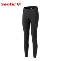 Santic 여성용 자전거 긴 바지 MTB 스포츠 울 보온 자전거 긴 바지 보온 도로 자전거 긴 바지 가을 겨울 L0C04122