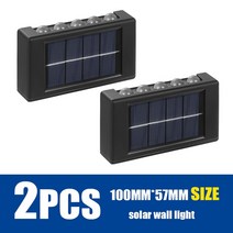 정원꾸미기 태양열 태양광 정원등 조명등 솔라 D 벽 조명 실외 방수 정원 발코니 울타리 홈 데코 램프, 07 2 PCS-10LED_02 white light