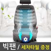 더쎈 빅팬 자동차 쿨링시트 통풍시트 커버 포터, 12V 빅팬 통풍시트+세차타월