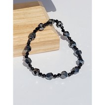 블랙스피넬 헤마타이트 천연 원석 파워스톤 여자 남자 팔찌