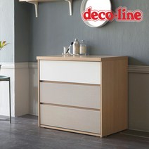 [데코라인] 아델 830 3단서랍장, 색상:메이플그레이