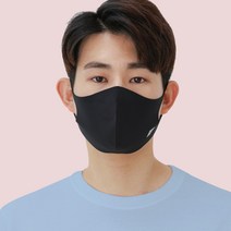 리유즈 나노필터교체 숨쉬는 얇은천 3d입체 빨아쓰는 연예인 재사용 순면 면마스크 제작 항균 향균, M, 에로우, 블랙