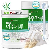 HACCP 여주 가루 국내산 여주분말100% 천연 인슐린 p-인슐린 국산 여주가루100% + 슈퍼푸드.com 연자육 티백, 2세트, ( 통 270g + 1g )
