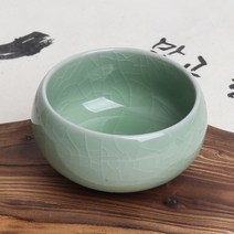고급 분청 둥근 균열 찻잔 (그린)