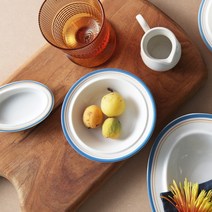 시라쿠스 메이플 찬기(대) 16cm 7color, 라인블루, 1개