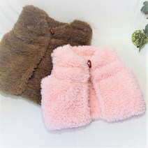 손뜨개 페이크퍼 아이 밍크베스트 diy 동영상 패키지, 3~4세(+실1볼), 독일제 addi 아디 줄바늘(8.0mm), 18 브라운