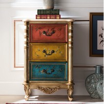 오리엔탈 수납장 단단한 빈티지 나무 틈새 서랍 침실 보관 거실 찬장 사물함 장식, B