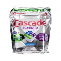 Cascade 캐스케이드 플래티넘 식기세척기 세제 프레쉬향 액션팩 14개입