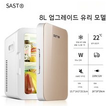 미니냉장고 기숙사 자동차 캠핑 화장품 원룸 사무실 냉장고, C. 8L 리치 골드