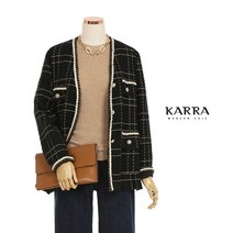 KARRA (77까지)꼬임로프배색트위드자켓_KB1FJK021C