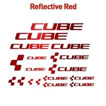 자전거부품 레이싱 사이클링 반사 데칼 키트 비닐 자전거 아트 장식 큐브 프레임 스티커 DIY, [04] Reflective Red, [01] L 35cm X 46cm