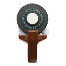 Motex E101 라벨 프린터 세트 미니 레이블 메이커 9mm 컬러 리본 테이프 수동 3D 효과 엠보싱 타자기, 갈색