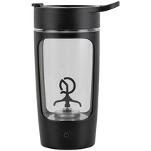 DZER 무선 전동 쉐이커 텀블러 믹스컵 물병 믹서 운동 보틀 USB충전 650ml, 블랙
