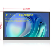 게임 게이밍 모니터 와이드 컴퓨터 4k 두 번째 서브 15인치 1080p터치 옵션 usb hdmi 호환 ips 화면 스위치 ps4용 휴대용 oled, 11.6 1080p, 없음