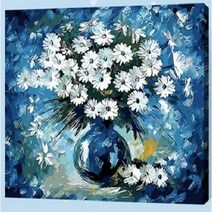 해피페인팅 DIY 명화 그리기 40x50cm, 17 - 블루데이지꽃병