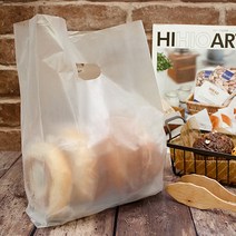 비닐쇼핑백 비닐봉투 반투명 무지 HD 타공 중 장원패키지 [100ea]