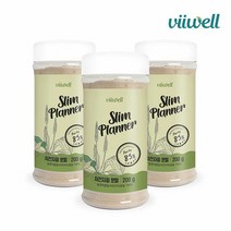 비웰 슬림플래너 식이섬유 차전자피 가루 200g 3통