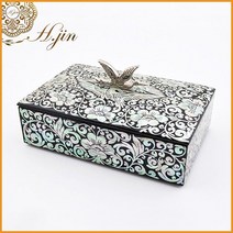 H.jin 자개나전칠기 명함케이스 장태복문화재기능인작품 명함보관함 단체행사선물추천 기업회사기념품 해외손님 바이어답례품 한국전통, 당초