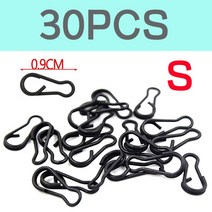잉어 낚시 액세서리 빠른 변경 클립 매트 블랙 스피드 링크 스위블 리그 터미널 엔드 개, 01 Size S PCS