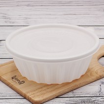면용기 195파이(소) 흰색 50개 칼국수 냉면포장용기, 195파이(소) 흰색 50개_뚜껑포함