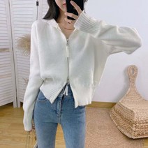 아이엠몽 여성용 데스틴 지퍼 니트 가디건