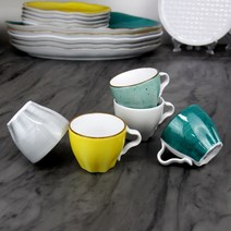 폴란드그릇 루비스톤 에스프레소잔100ml 5종택1, 화이트