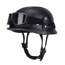 독일식 빈티지 할리 오토바이 바이크 헬멧 고글 가죽 고글모, XXXL, 5번