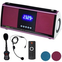 DY-1004 휴대형 블루투스 앰프 스피커 강의 행사 무선마이크 (타입/칼라선택)- STM, BLUE, 기본C타입+헤드마이크