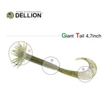 DELLION 4.7인치 5.7인치 6인치 웜/배스낚시/루어, 009