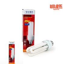 장수램프 삼파장 EFTR 25W 형광등 전구색 레일등 화장실형광등 매입등