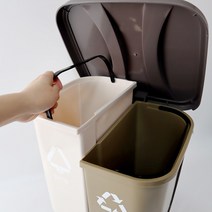 핫버튼 가정용 분리수거함 페달형 쓰레기통 20L 40L 60L, 1개
