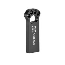 에스티원테크 ST70 USB 메모리 메탈재질 귀여운 고양이발바닥, 16GB, 다크그레이