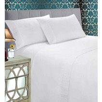 Elegant Comfort 고급스럽고 부드럽고 아늑한 4피스 침대 시트 세트 1500수 이집트 품질 플랫 베개 커버에 퀼트 디자인 주름 방지 100 킹 더스티 로즈
